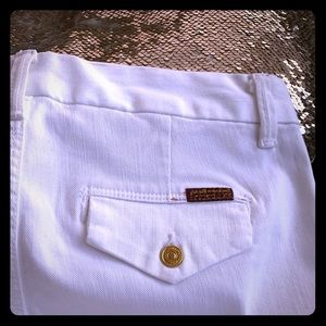 Ladies Seven for All Mankind denim white shorts